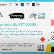 Présentation de l’étude Jeumetacogite au festival des Jeux de Cannes – en Replay